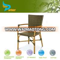 Philippines Bamboo Frame Rattan Chair Furniture / Romantic High Back Garden Bamboo Chair