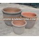 [wholesale] Round Dark clay vase - Rustic Copper pots (New) - Garden urns planters - Vietnam pottery Manufacturer