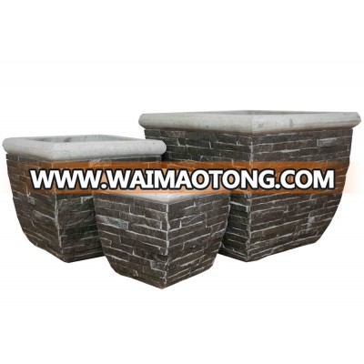 Natural stacked stone slate planters - Slate Pots and Animals decor - Slate Planter - Pebble water fountain [wholesale]