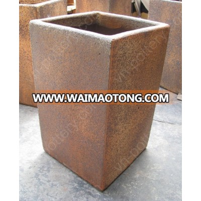 [wholesale] Tall Dark clay vase - Rustic Copper pots (New) - Garden urns planters - Vietnam pottery Manufacturer