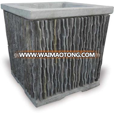 Natural stacked stone slate planters - Slate Pots and Animals decor - Slate Egg Planter - Pebble water fountain [wholesale]